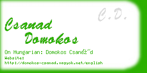 csanad domokos business card